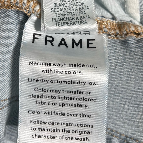 Frame Womens Light Blue Le Skinny Crop Jeanne Frayed Hem Skinny Jeans Size 29 - Picture 7 of 8